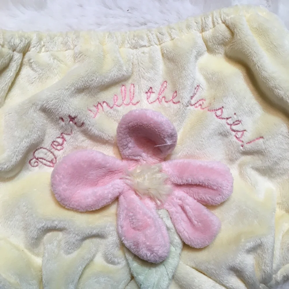 Kids Floral Plush Matching Set - Pink & Cream